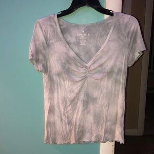 Blue and white tie-dye soft and sexy tee